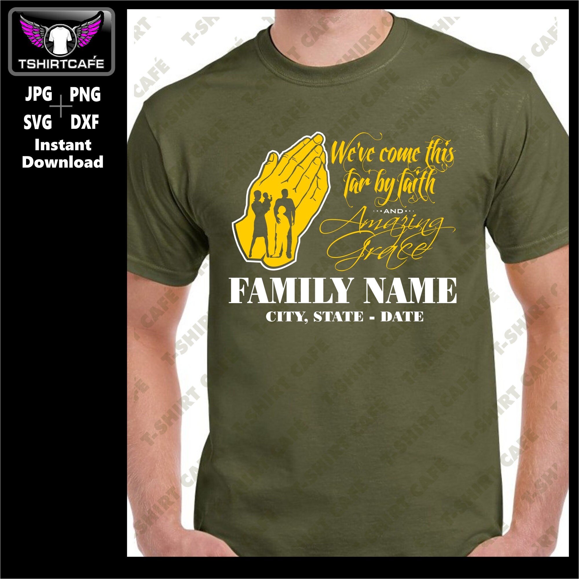 Family Reunion Shirt SVG Template: Faith & Grace (Digital Download)