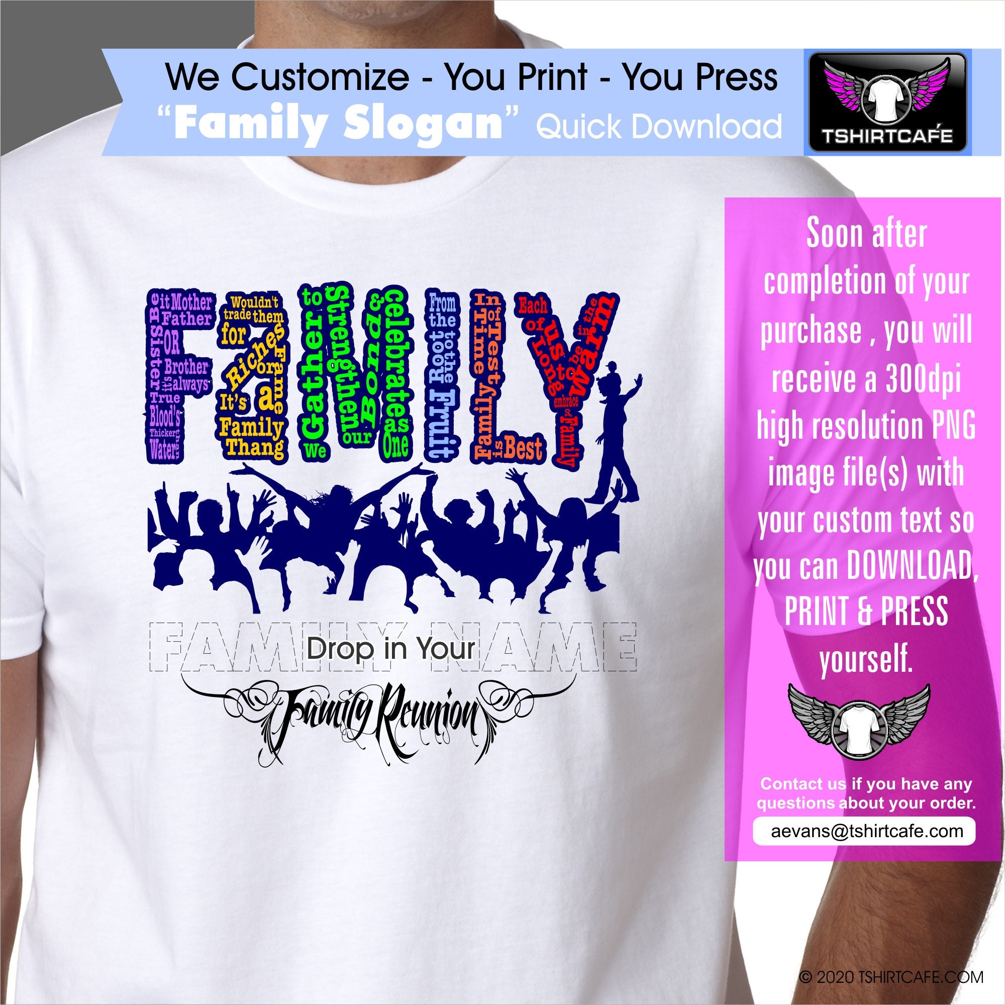 UPrint/UPress Family Slogan Family Reunion haute res PNG Etsy