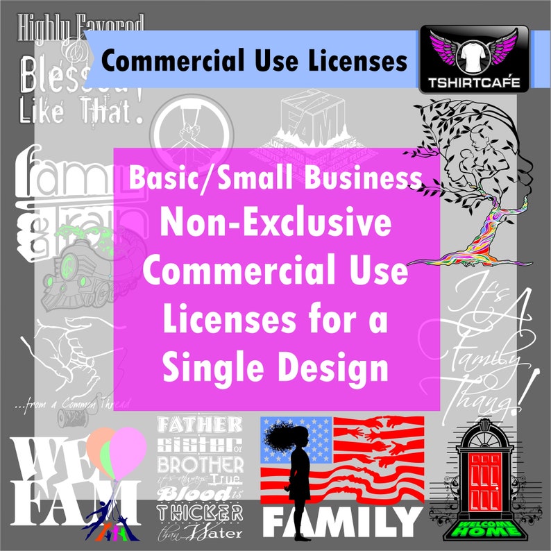 Basic/Small Business NonExclusive Commercial Use Licenses for Etsy