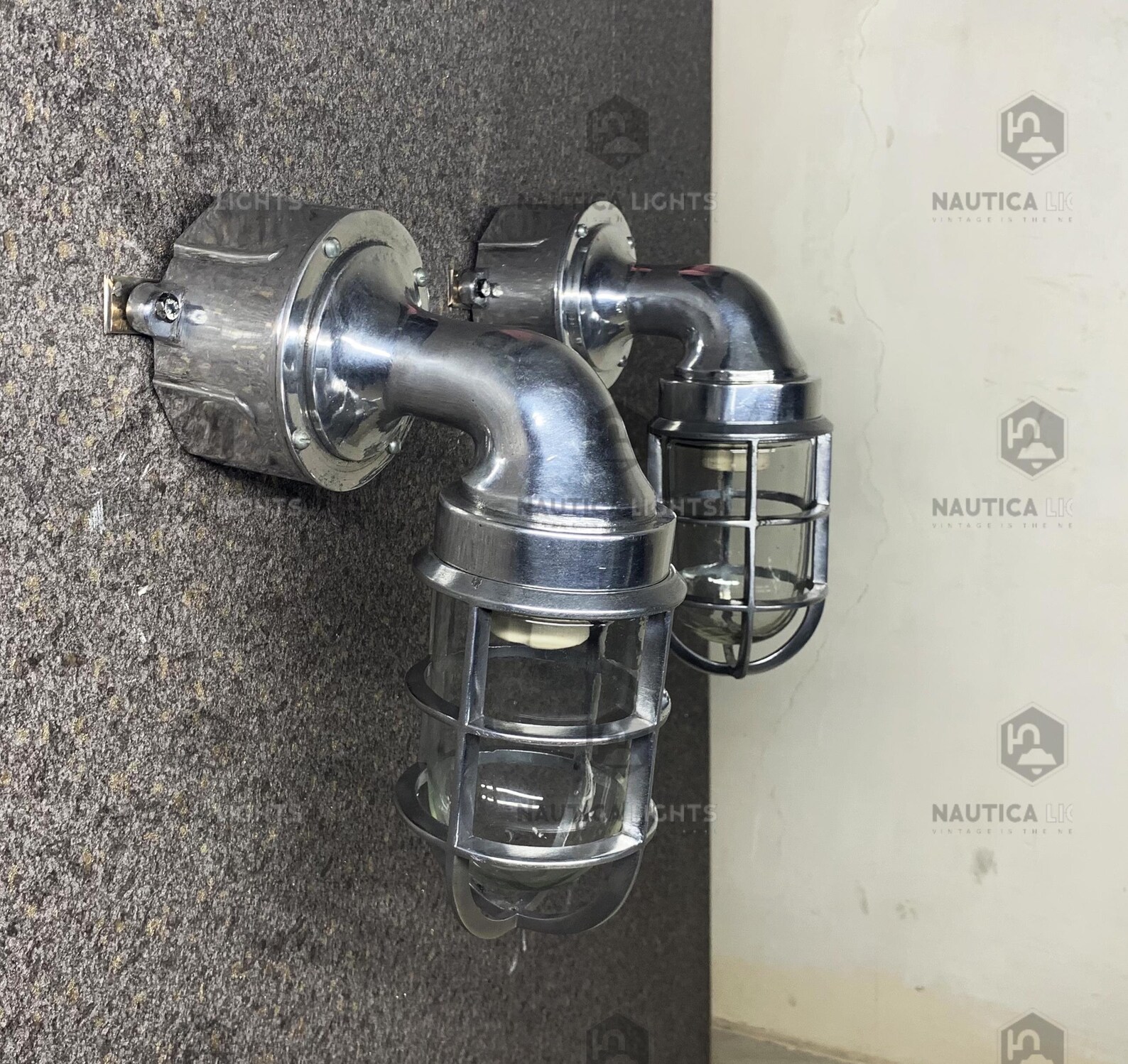 Aluminum American Wall Light Fixture Junction Box 2 Piece Etsy