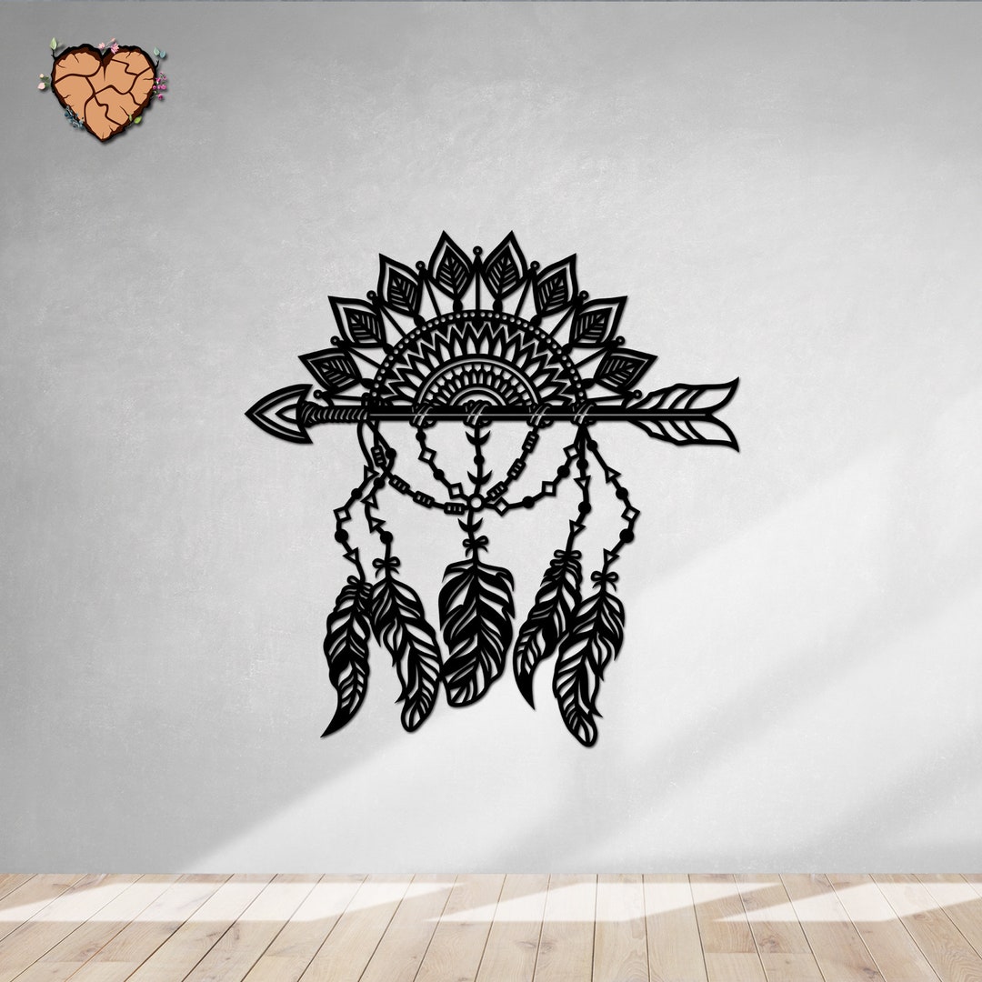 Dream Catcher Mandala Svg File Mandala Dreamcatcher Svg Etsy