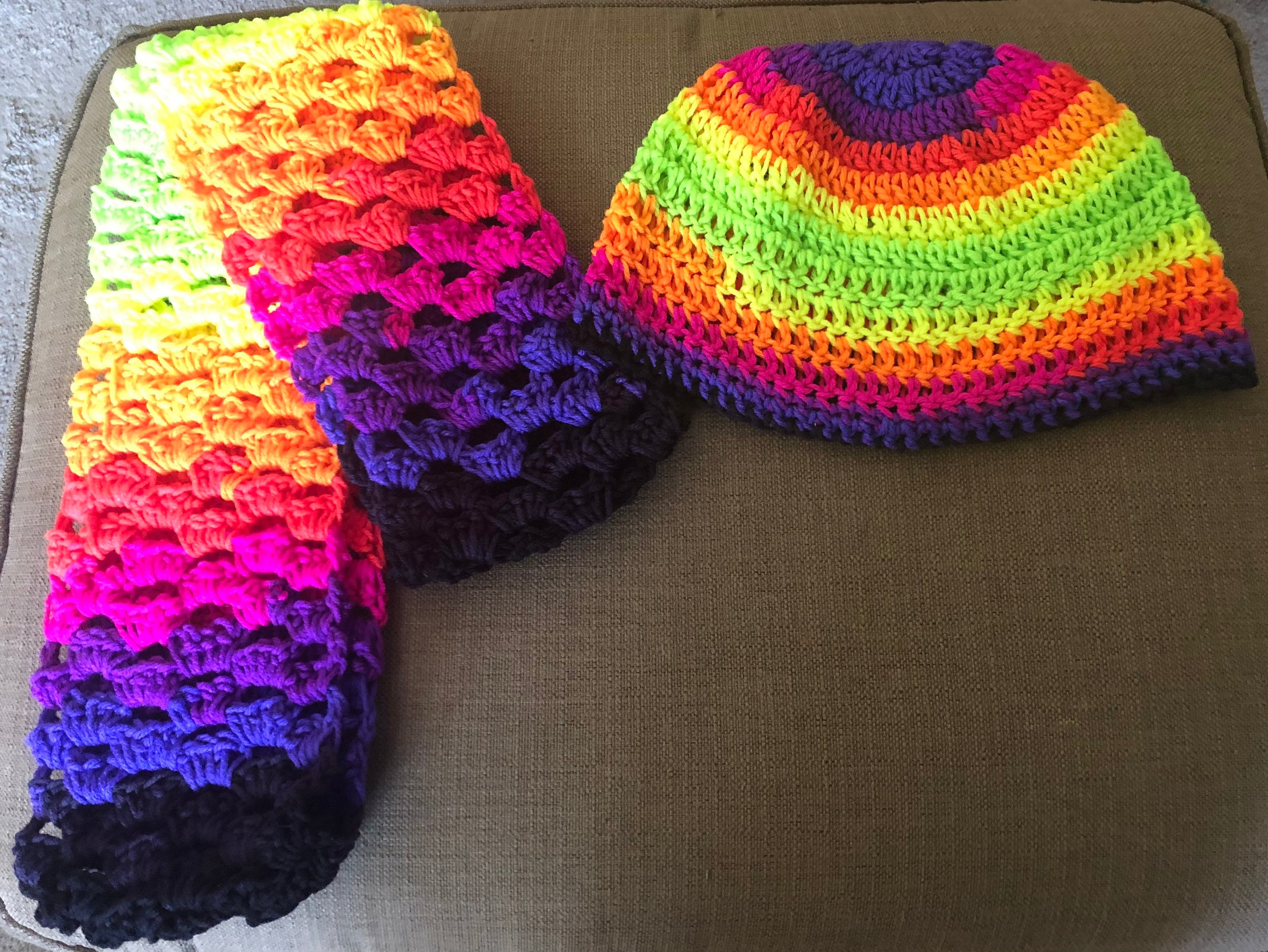 Crochet Hat and Scarf Set - Etsy display picture 2