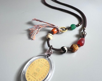 Shurangama Mantra Buddhist Scripture Buddhist Mantra Buddhism Pendant Tibet Tibetan Buddhism Necklace Personal Gifts Idea for Her