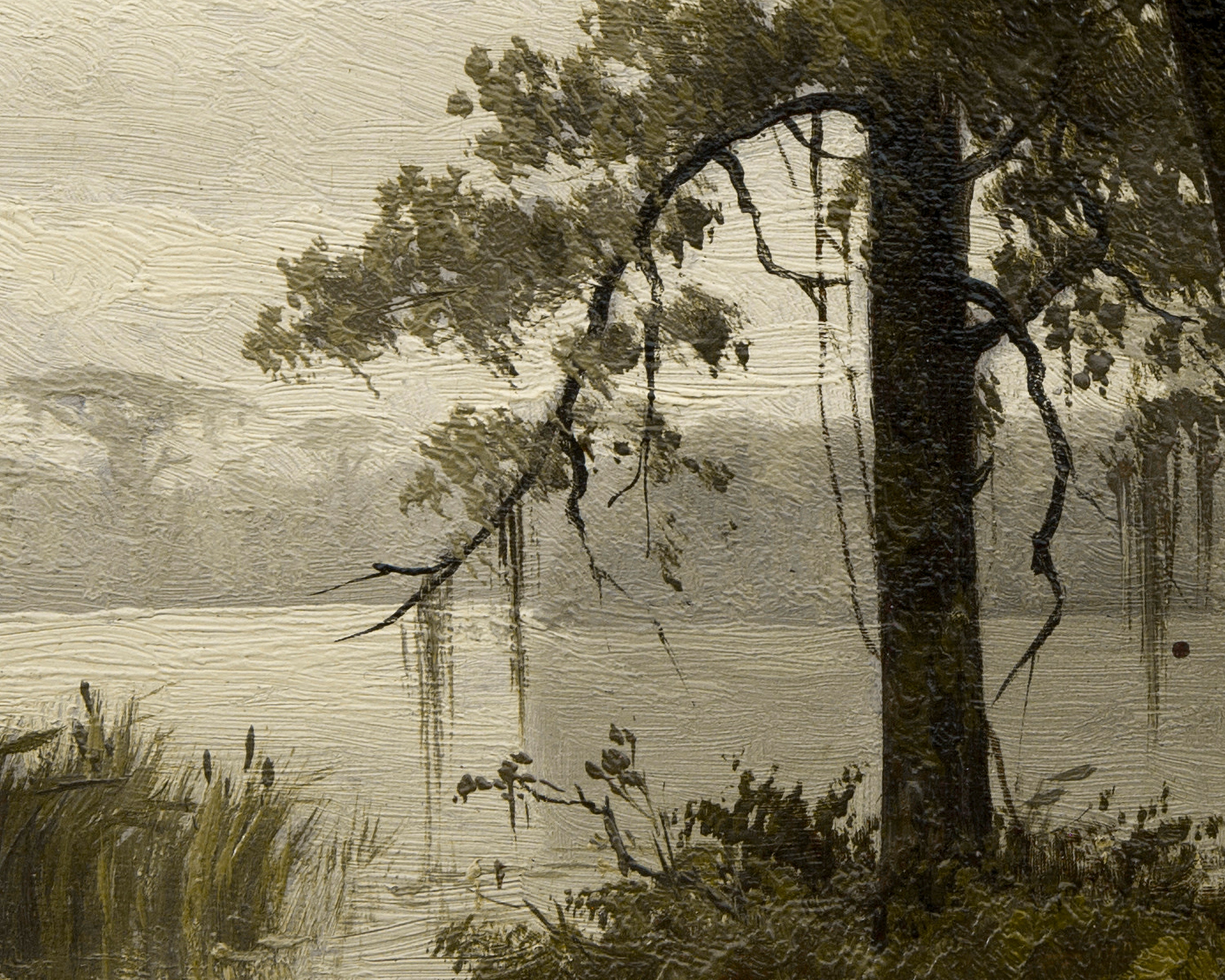 Moody Landscape Painting Vintage Country Decor Farmhouse Etsy