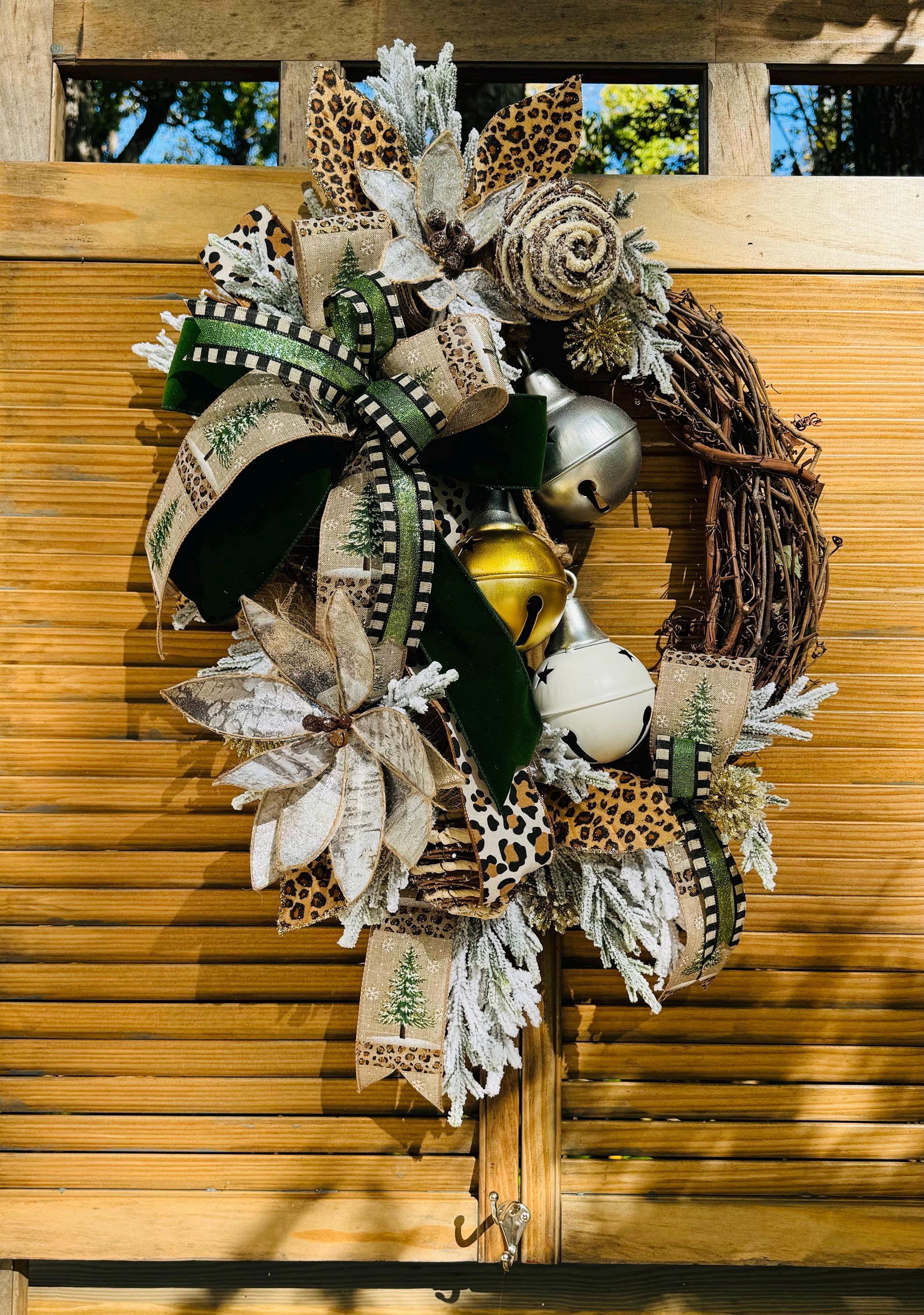 Winter Rustic Glam Wreath with Bells
