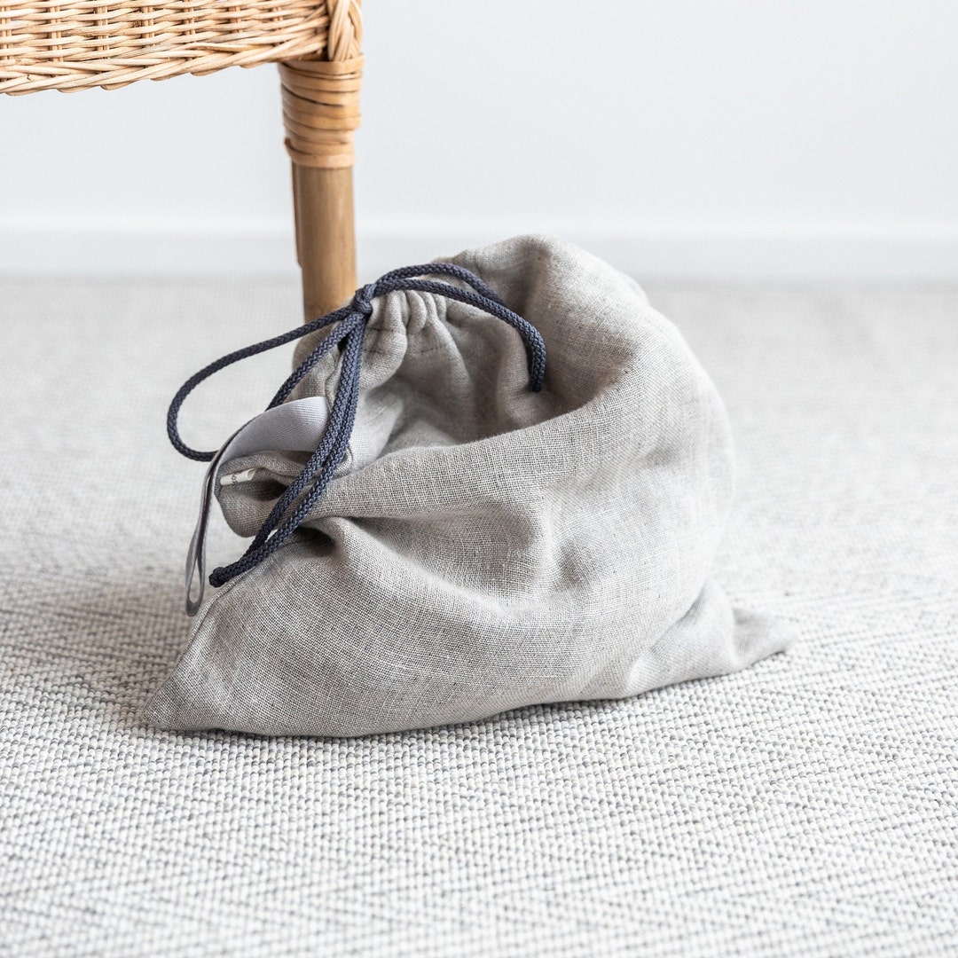 Laundry Bag for Delicates Made of Linen With Drawstring Etsy