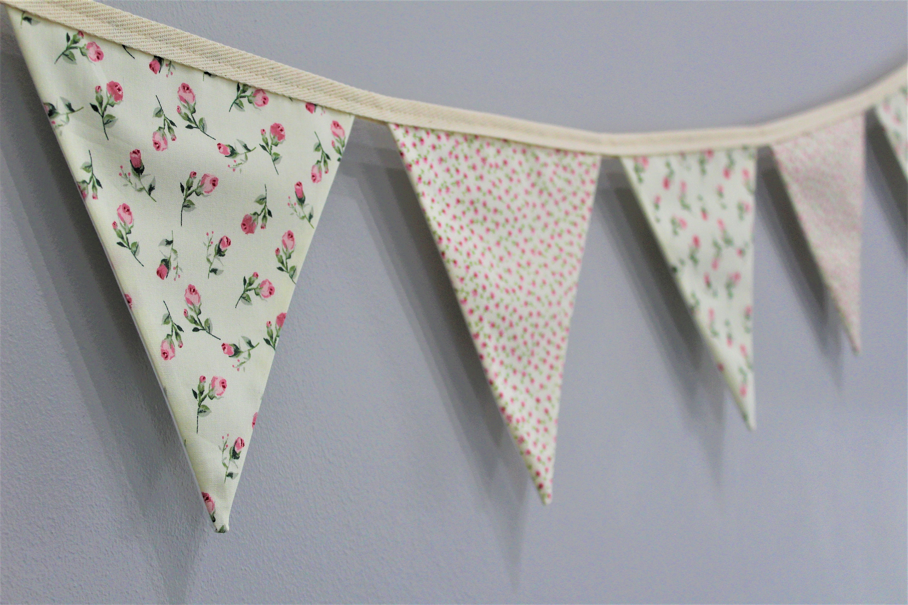 Cream Vintage Floral Fabric Bunting Cotton Bunting Indoor Etsy Cream Vintage Floral Fabric Bunting Cotton Bunting Indoor Etsy