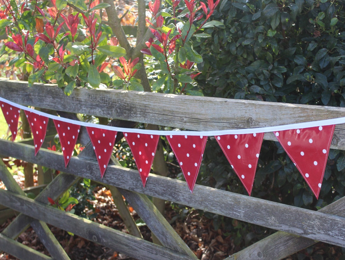 OUTDOOR Bunting Oilcloth Bunting PVC Bunting Garden Etsy