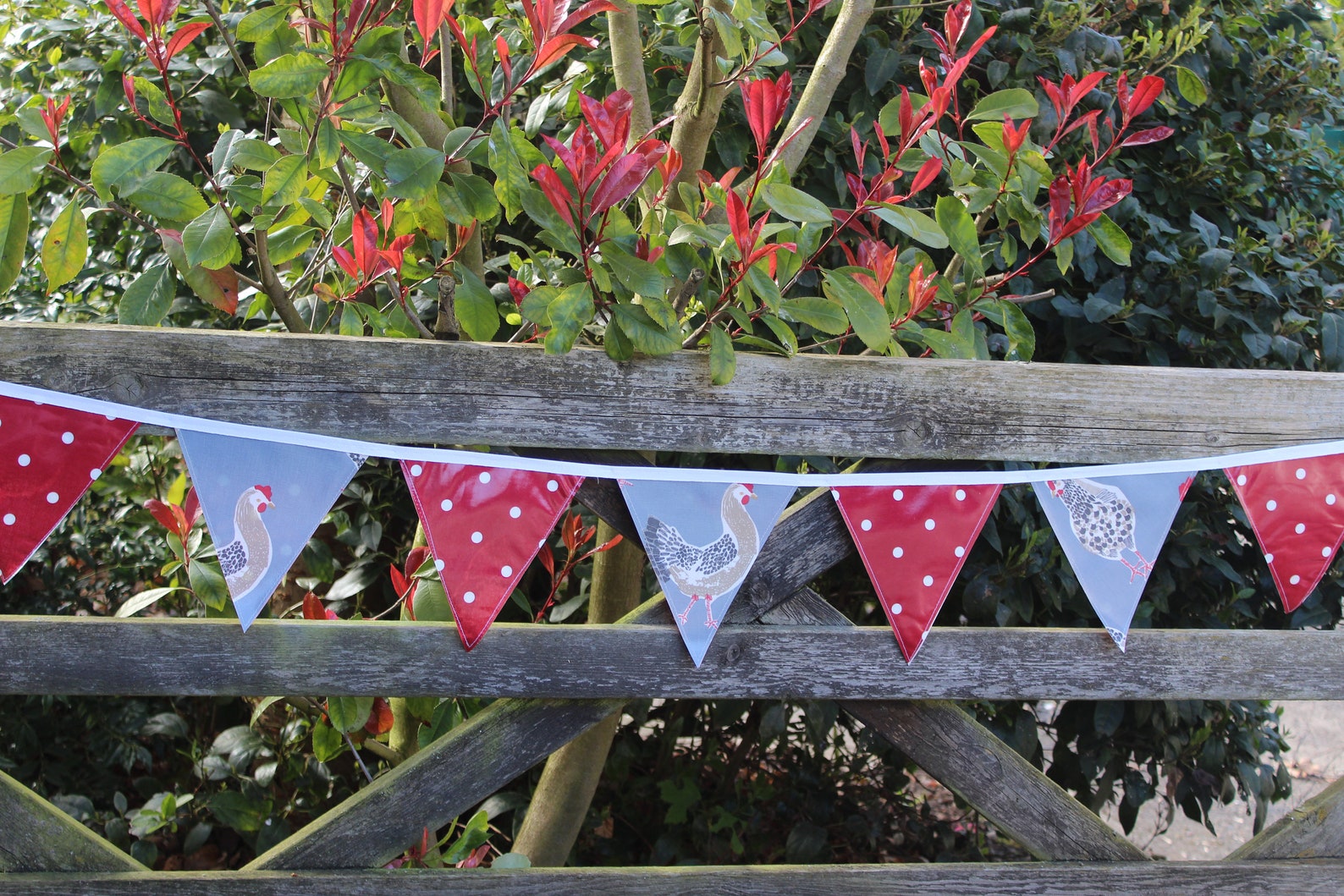 OUTDOOR Bunting Oilcloth Bunting PVC Bunting Garden Etsy
