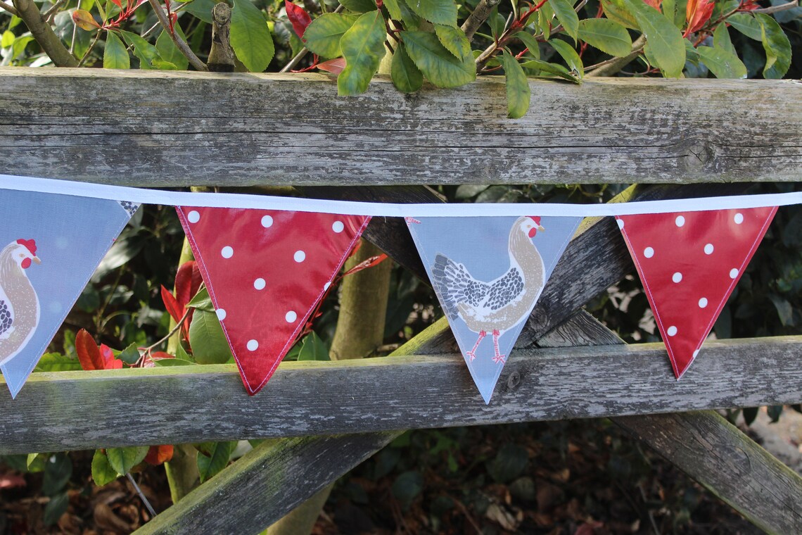 OUTDOOR Bunting Oilcloth Bunting PVC Bunting Garden Etsy