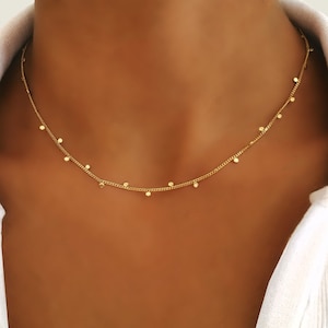 “Constellation” chain necklace gilded with 18K fine gold · Handmade designer jewelry