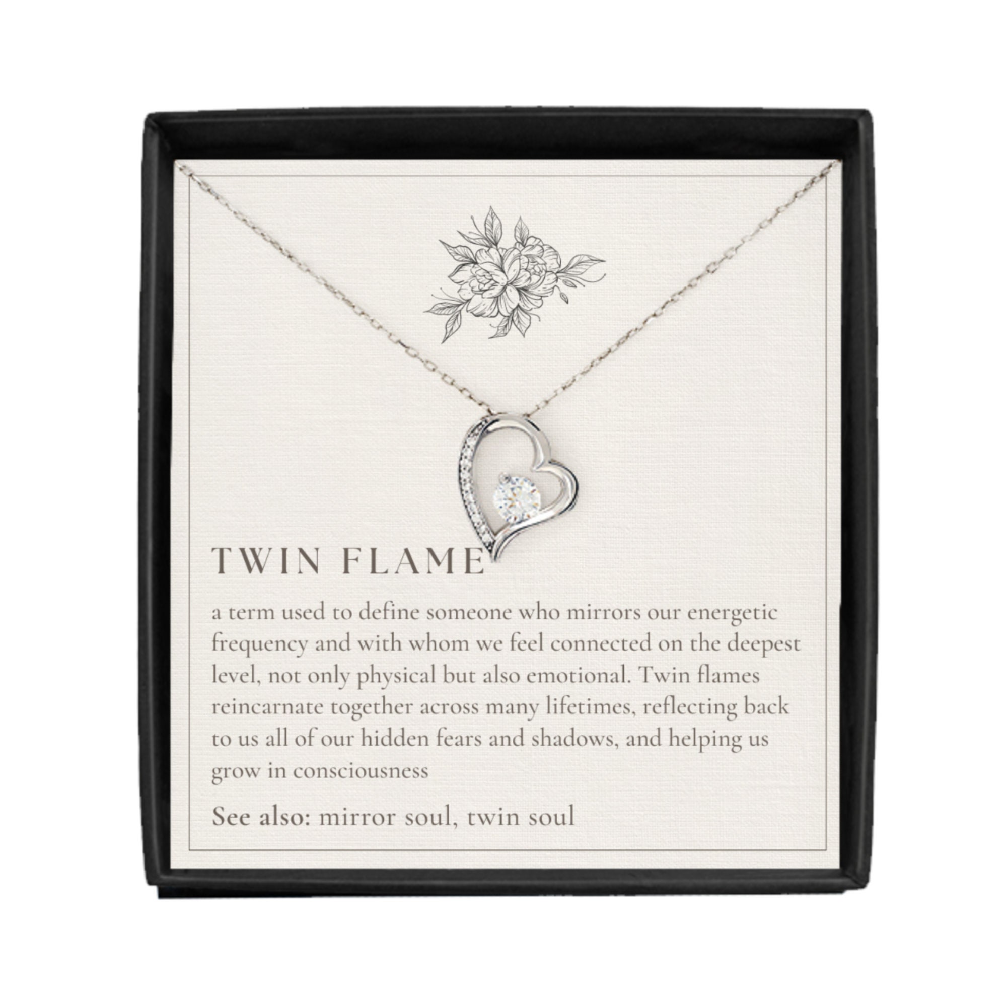 Beautiful Twin Flame Necklace Twin Flame Jewelry Twin Flame Etsy