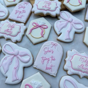 Bridal Shower Cookies: &#39;She&#39;s Tying the Knot&#39; Theme (One Dozen)