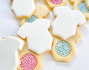 Gender reveal cookies/baby shower cookies/kosher