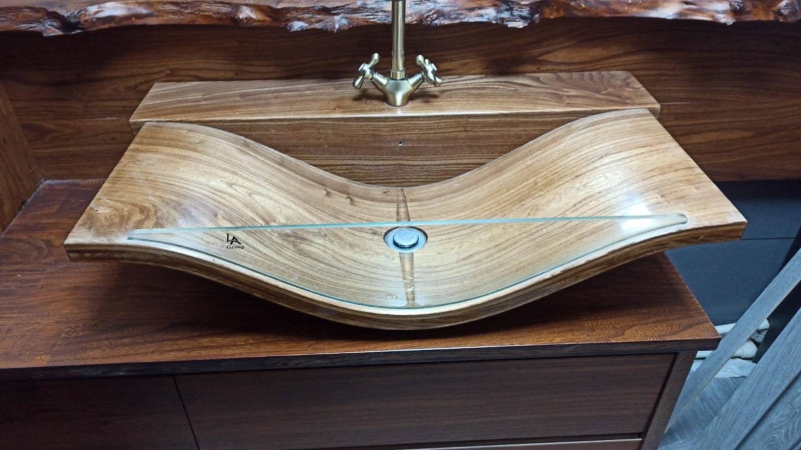 Wooden bathroom sink Etsy