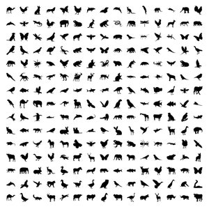 870 Silhuetas de animais svg bundle, Animal svg, Animal Cut File, Animal Clipart