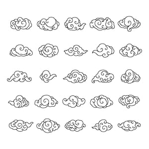 25 cloud svg bundle | Cloud clipart | Cloud svg