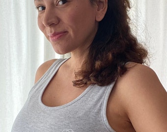 Tank top, tank tops, grey