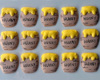 Hunny Pot Royal Icing Transfers, Edible Decorations for Cookies, Cupcakes & Cakes