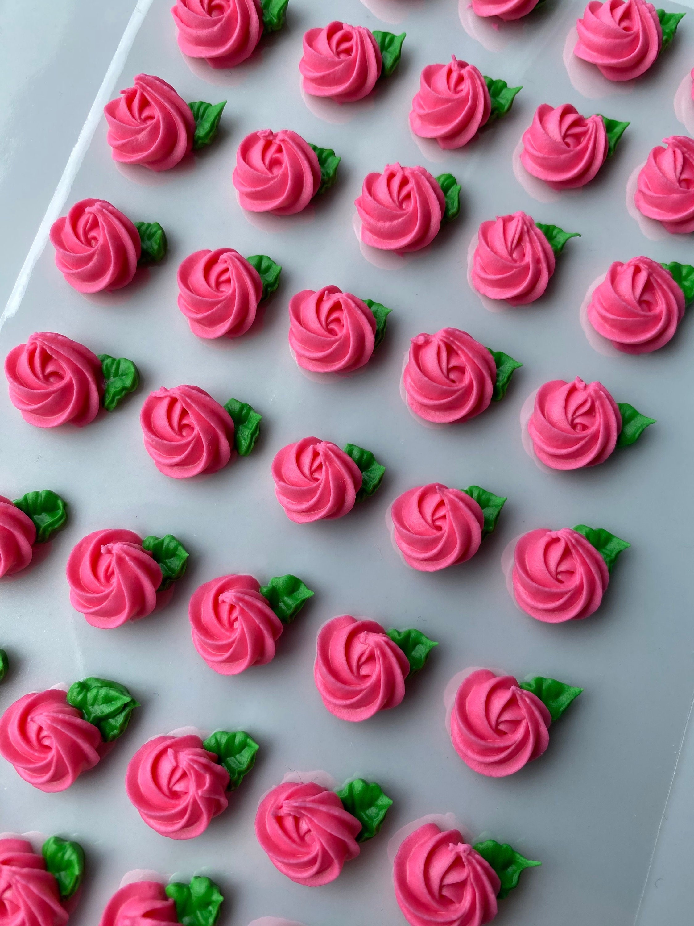 40 Mini Royal Icing Rosettes Etsy 40 Mini Royal Icing Rosettes Etsy