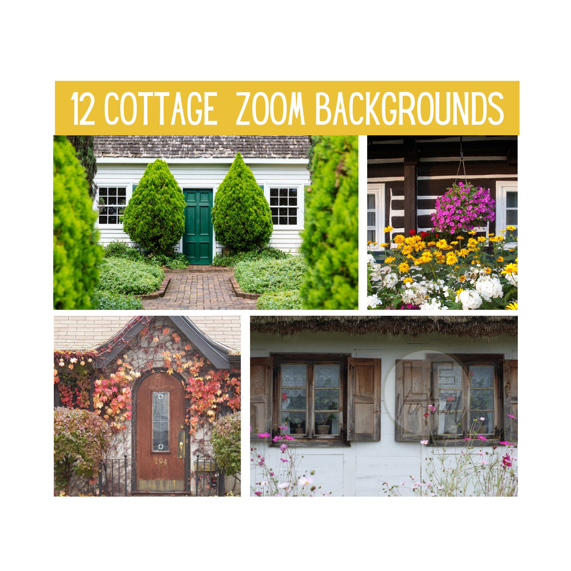 12 COUNTRY COTTAGE Zoom Backgroundszoom Meeting Virtual Etsy UK