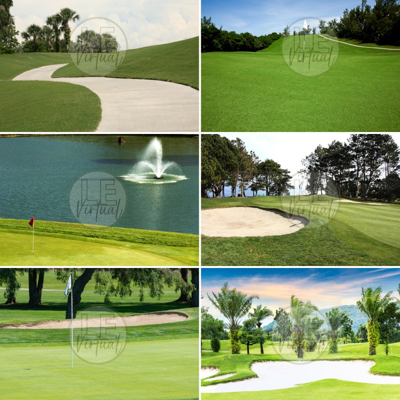 12 GOLF COURSES Zoom Backgroundszoom Meeting Virtual Etsy Singapore
