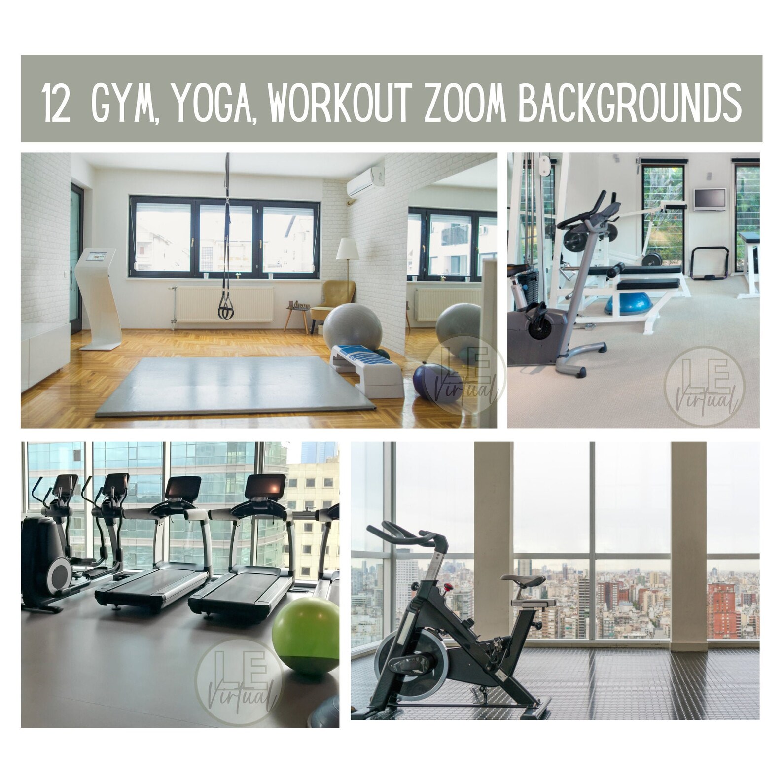 12 VIRTUAL WORKOUT Zoom BackgroundsFITNESS Virtual Etsy