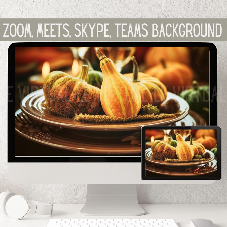 THANKSGIVING VIRTUAL Backgroundskype Zoom Google Meet Etsy Canada