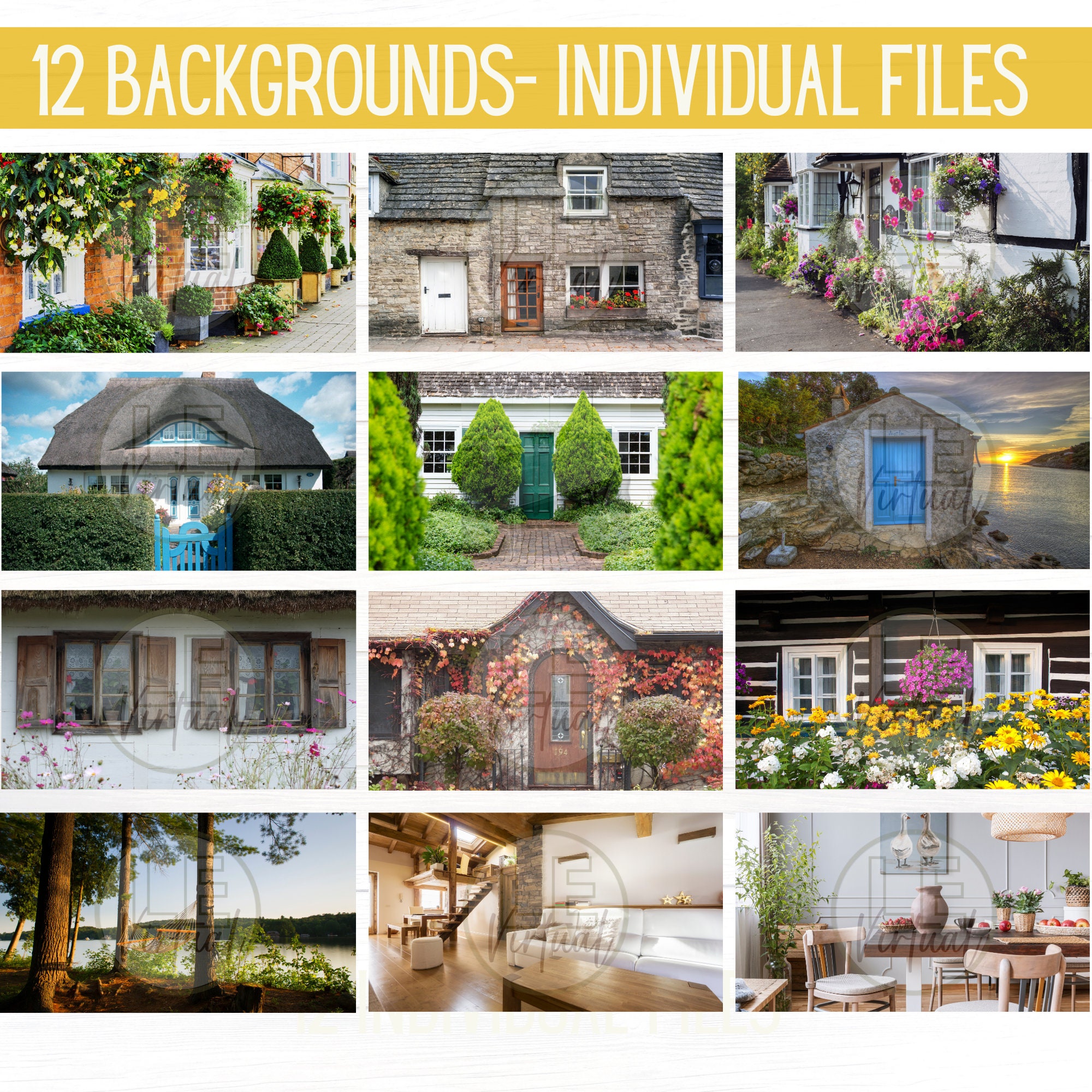 12 COUNTRY COTTAGE Zoom Backgroundszoom Meeting Virtual Etsy Australia