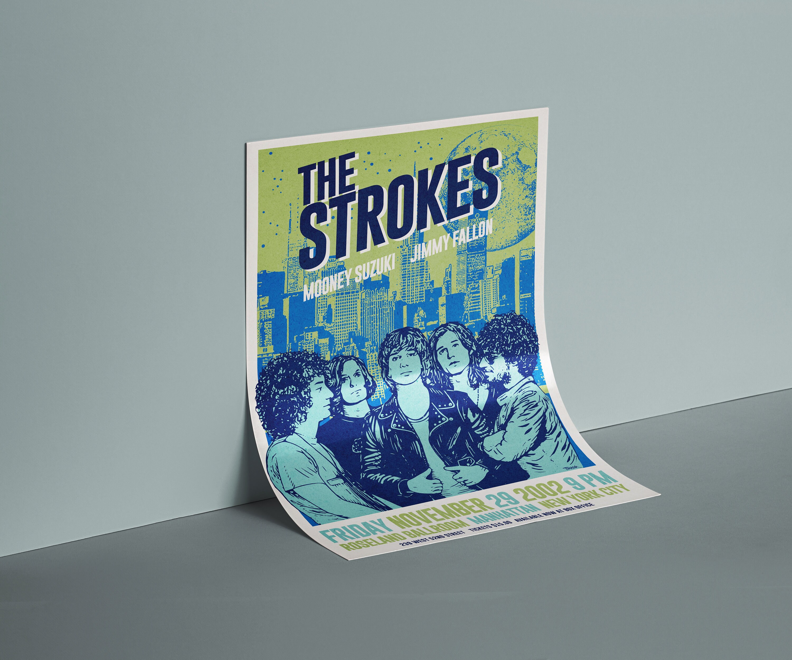 The Strokes Concert Poster, the Strokes Print, Music Room Decor