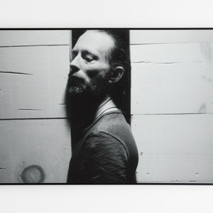 Thom Yorke poster, Thom Yorke black and white portrait, Music legends, For music lover wall art
