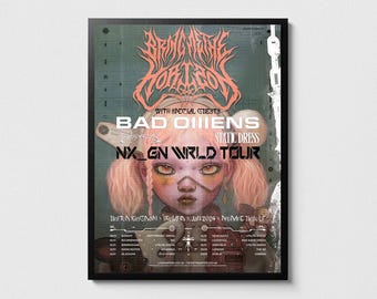 Bring Me the Horizon poster - Post Human: Nex Gen UK and Ireland 2024 tour print, BMTH art, Music wall art, Rock posters, Tour posters