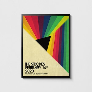 The Strokes poster, The Strokes print, The Strokes concert poster, Rock poster, Music wall decor, Rock and roll art