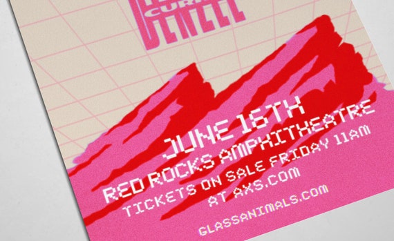 Glass Animals Red Rocks Concert Poster: Psychedelic Rock Art - Etsy