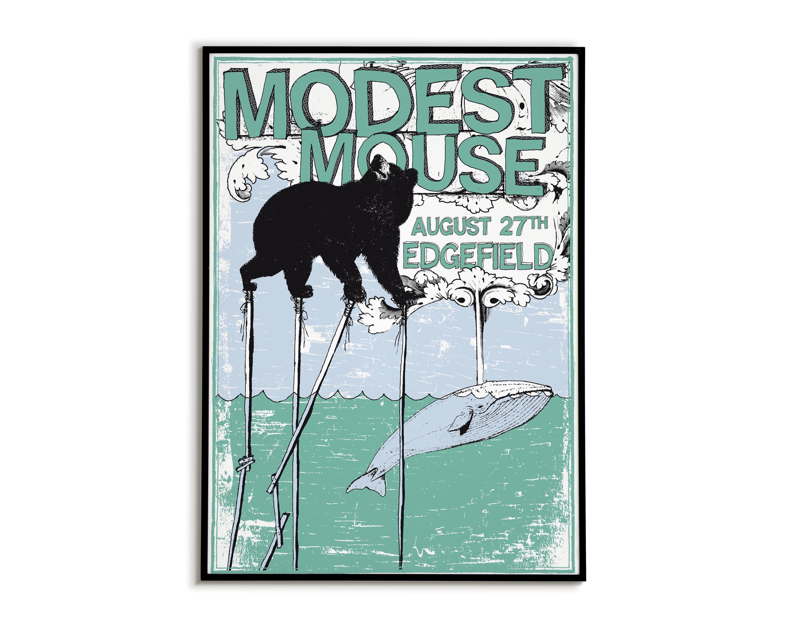 Modest Mouse Concert Poster, Indie Rock Wall Art, Music Room Decor