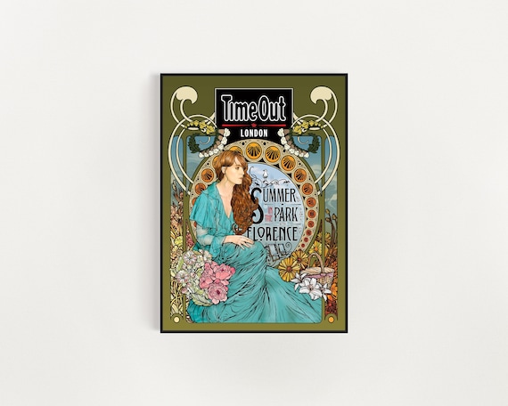Florence and the Machine Poster: Art Nouveau Indie Music Decor - Etsy