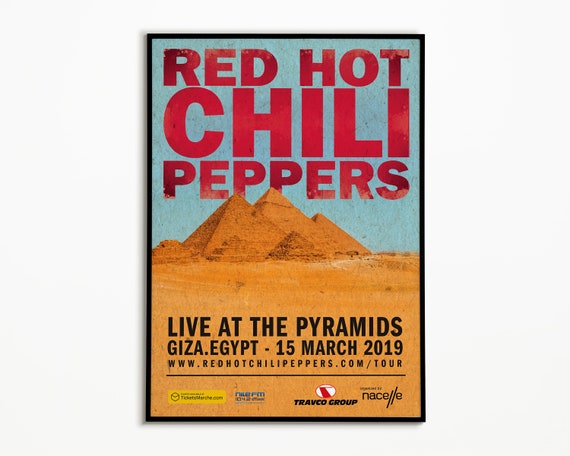 Red Hot Chili Peppers - Live in Giza Concert Poster - Etsy