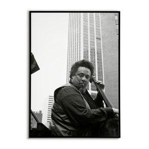 Charles Mingus black&white poster - Greatest jazz musicians, Jazz wall decor