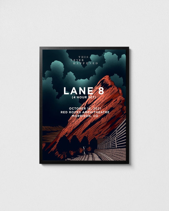 Lane 8 Red Rocks Concert Poster: EDM Music Print - Etsy