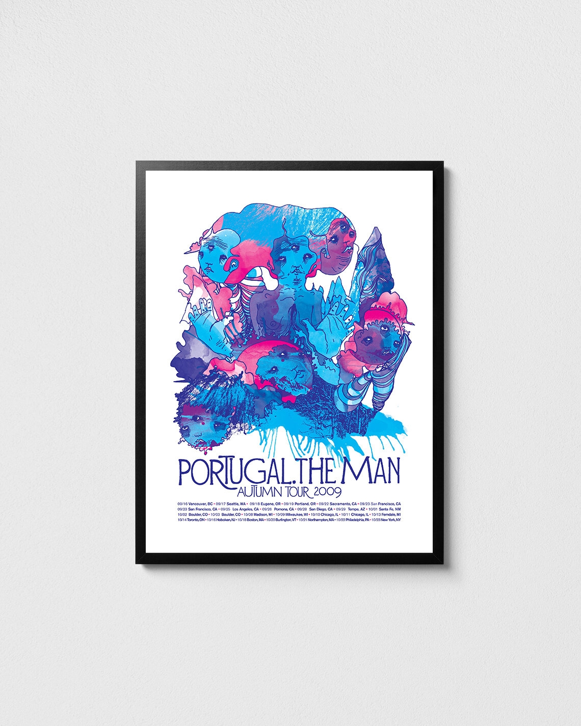Portugal the Man Tour Poster, Portugal the Man Gift, PTM Poster, Rock Wall Decor, Music Posters