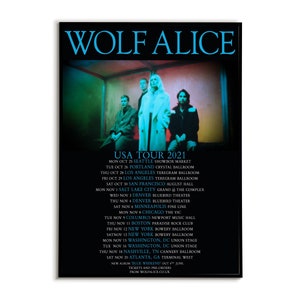 Wolf Alice Poster - Blue Weekend Tour Print, Rock Poster, perfekt für Musikliebhaber und Fans