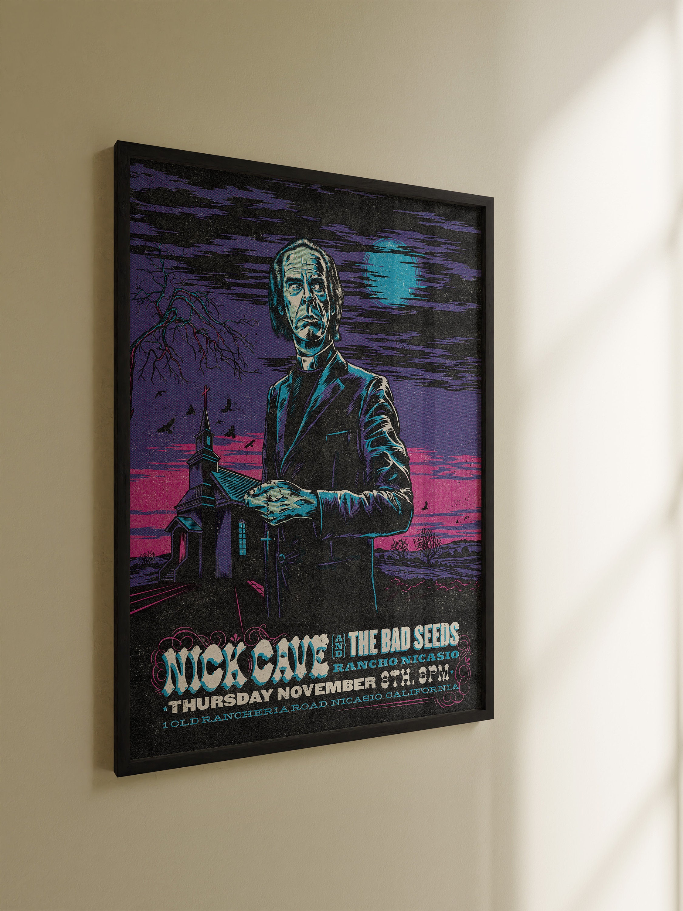 Nick Cave & the Bad Seeds Concert Poster: Gothic Rock Art - Etsy