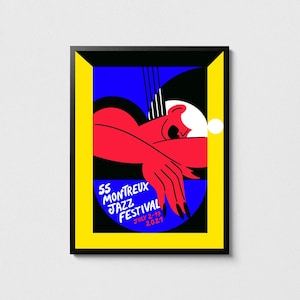 Retro vintage jazz festival poster, For jazz lover, Jazz fest wall art