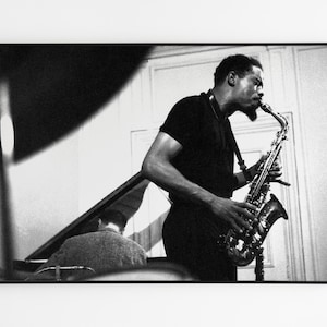 Póster de Eric Dolphy, impresión en blanco y negro de Eric Dolphy, arte para amantes del jazz, póster de leyendas de la música