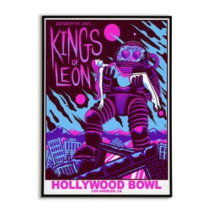Póster del concierto de Kings of Leon, impresión de KoL, póster de rock, arte musical, decoración de pared para amantes de la música