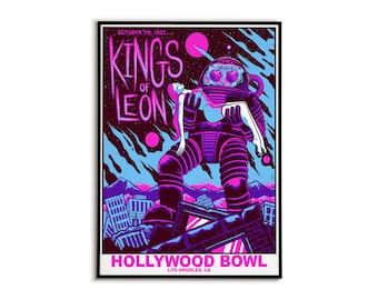 Kings of Leon-poster: Hollywood Bowl LA 2017, rotswanddecor