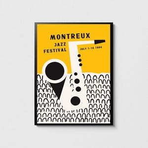 Retro vintage jazz festival poster, For jazz lover, Jazz fest wall decor