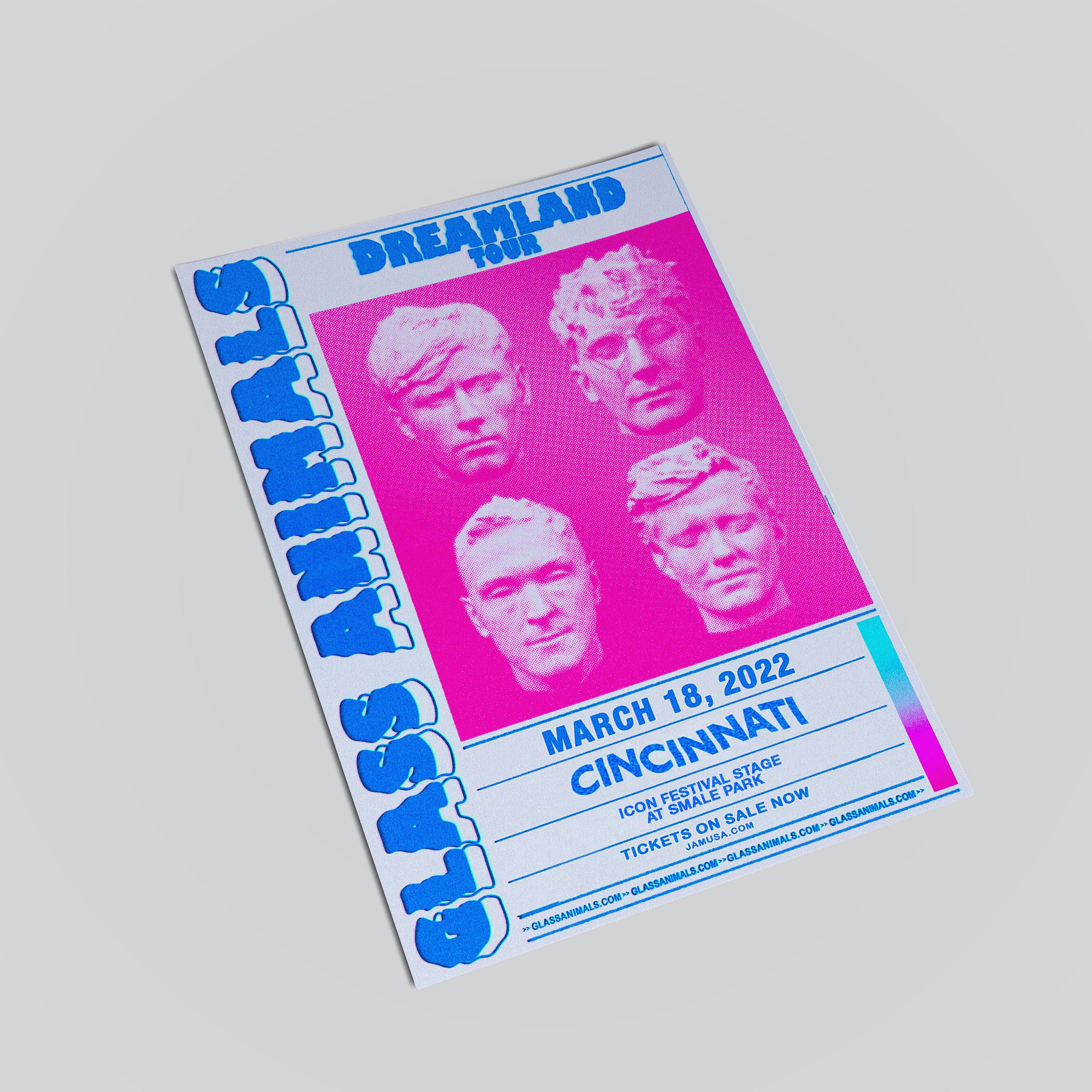Glass Animals Concert Poster in Cincinnati, Glass Animals Poster, Indie