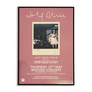 Wolf Alice 2014 UK Concert Poster: Music Fan Art