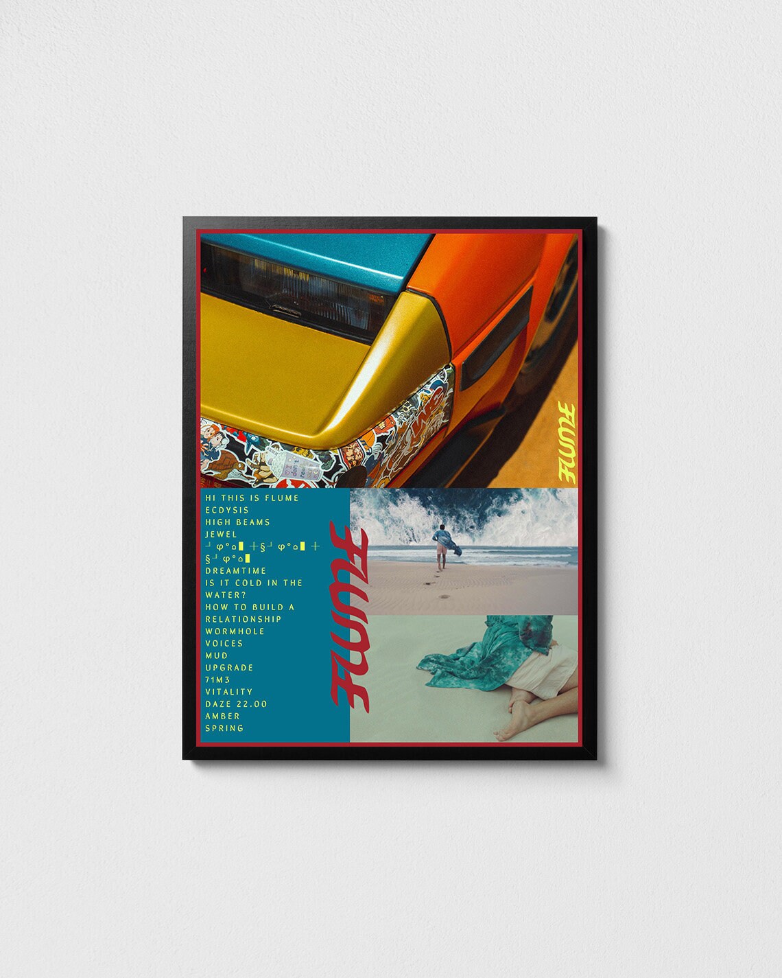 Flume "hi This is Flume" Tracklist Poster: EDM Music Art - Etsy